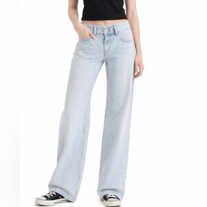 Levis Women's Super-Low Double Button Relaxed-Fit Jeans
